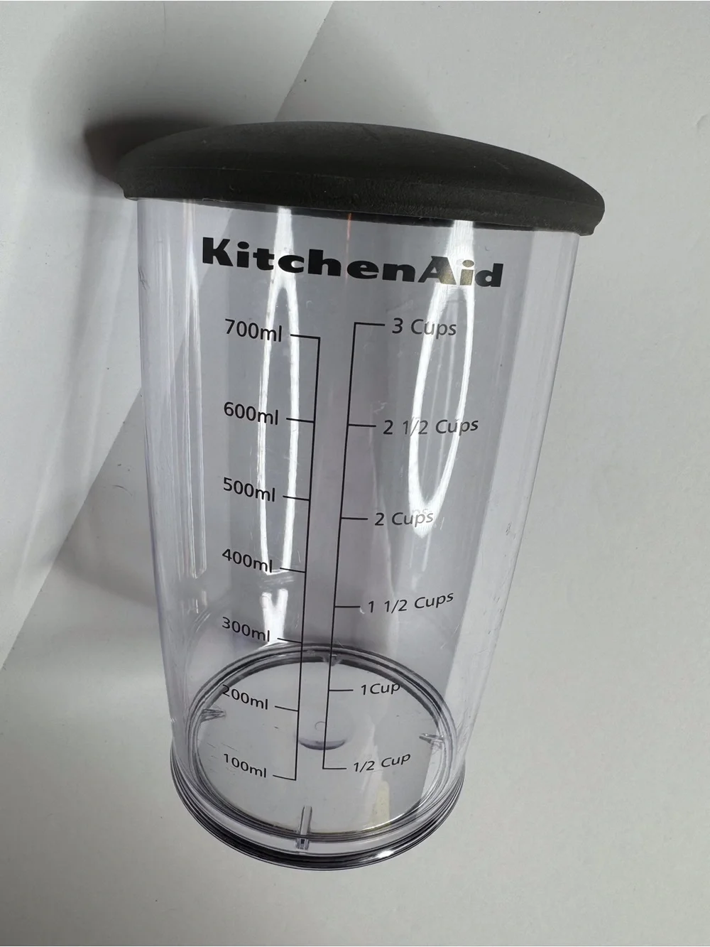 KitchenAid 3 Cup 700ml BPA-free Blending Jar Cup with Lid Accessory Hand Blender